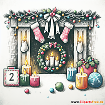 Advent Clipart kostenlos zum Drucken