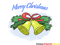 Advent Glocken mit Kranz Glückwunschkarte, Clipart