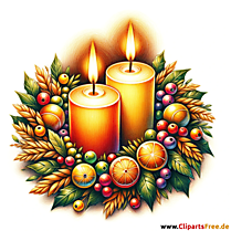 Adventskranz Clipart im PNG-Format