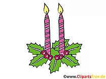 Advent wreath candles cliparts
