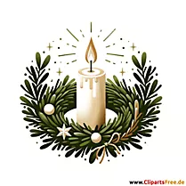 Adventski vijenac sa svijećama za Advent