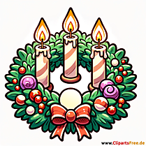 Cartoon-Clipart zum Advent