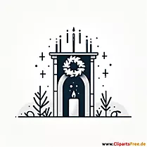 Clipart-Bild zum Advent im einfachen Stil