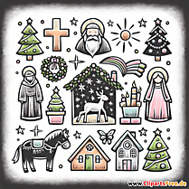 Clipart Advent kostenlos zum Drucken