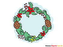 Clipart Weihnachtskranz für Lehrer und Schüler