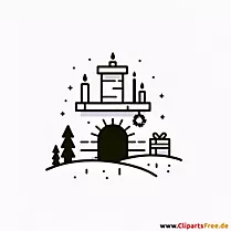 Jednostavna clipart slika za Advent
