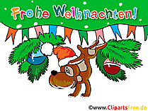 Lustige Weihnachtsgrüsse kostenlose Cliparts