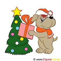 Image de dessin animé de cadeaux de Noël. Clipart, graphiques