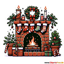 Pejs med gave clipart til advent