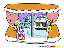 Бесплатне слике Адвент - Зима у прозору