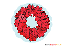 Kranz aus Weihnachtssternen zu Weihnachten Illustration, PNG Clipart