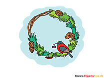Kranz mit Vogel Illustration, Bild, PNG Clipart