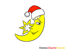 Neujahr, Silvester, Mond, Clipart, Bild