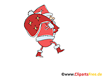 Santa Claus eine schoene Bescherung Cartoon, Bild