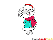 Silvester Hase, Clipart Neujahr
