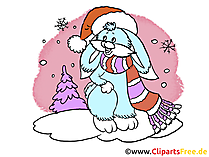 Weihnachtshase Bild-Clipart