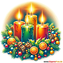 Gratis clipart af julekrans