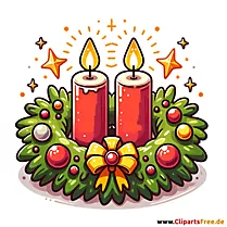 Božićni vijenac za adventsku sliku