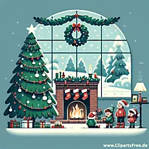 Weihnachtsstimmung Clipart-Bild zum Advent