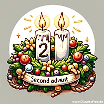 Zwei Kerzen Bild zum 2. Advent