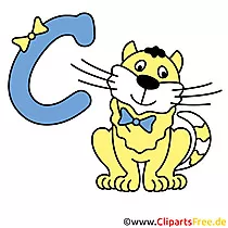 C is for Cat - Alphabet Bilder gratis