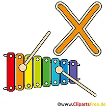 X is for Xylophone - Buchstaben Bilder