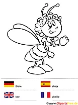Malen lernen mit vier Sprachen Deutsch-Englisch-Französisch-Spanisch