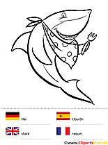 Sprachen lernen in der Grundschule mit lustigen Ausmalbildern