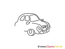 Auto einfache Weitermal Druckvorlage