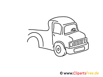 Lastwagen einfache Weitermal Druckvorlage