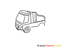 Nutzfahrzeug einfache Weitermal Druckvorlage