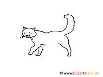 Für Grundschule einfache Weitermal Vorlage Katze