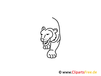 Tiger einfache Weitermal-Vorlage
