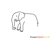 Weitermal Druckvorlage Elefant