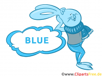 Blue - Blau Bilder zum Farben lernen in Schule und KiTa