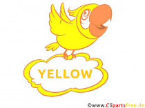Gelb - Yellow Farben Cliparts, Bilder für Schule und Kindergarten