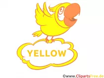 Gelb - Yellow Farben Cliparts, Bilder für Schule und Kindergarten