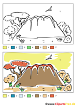 Afrika Ausmalbild zum Malen