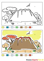 Afrika Ausmalbild zum Malen