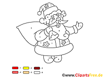 Malen nach Zahlen Bild Weihnachtsmann