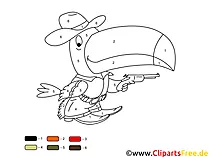 Malen nach Zahlen DIY Vogel, Kakadu
