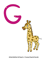 G - ABC Bilder zum Ausdrucken