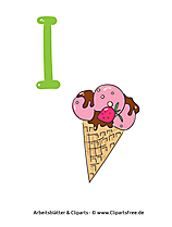 I - Buchstaben-Vorlagen zum Ausdrucken