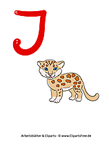 J - Buchstaben Vorlagen zum Ausdrucken A-Z