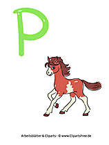 P - Grundschulmaterial Alphabet Deutsch Vorlagen zum Drucken