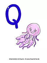Q - German alphabet for print and painting