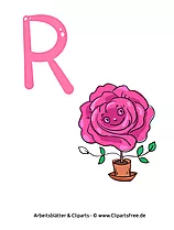 R - ABC Buchstaben zum Ausdrucken