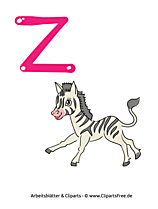 Z - Buchstaben ABC zum Drucken
