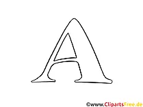 A Buchstaben zum Ausmalen