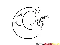 G Alphabet zum Ausdrucken und Ausschneiden